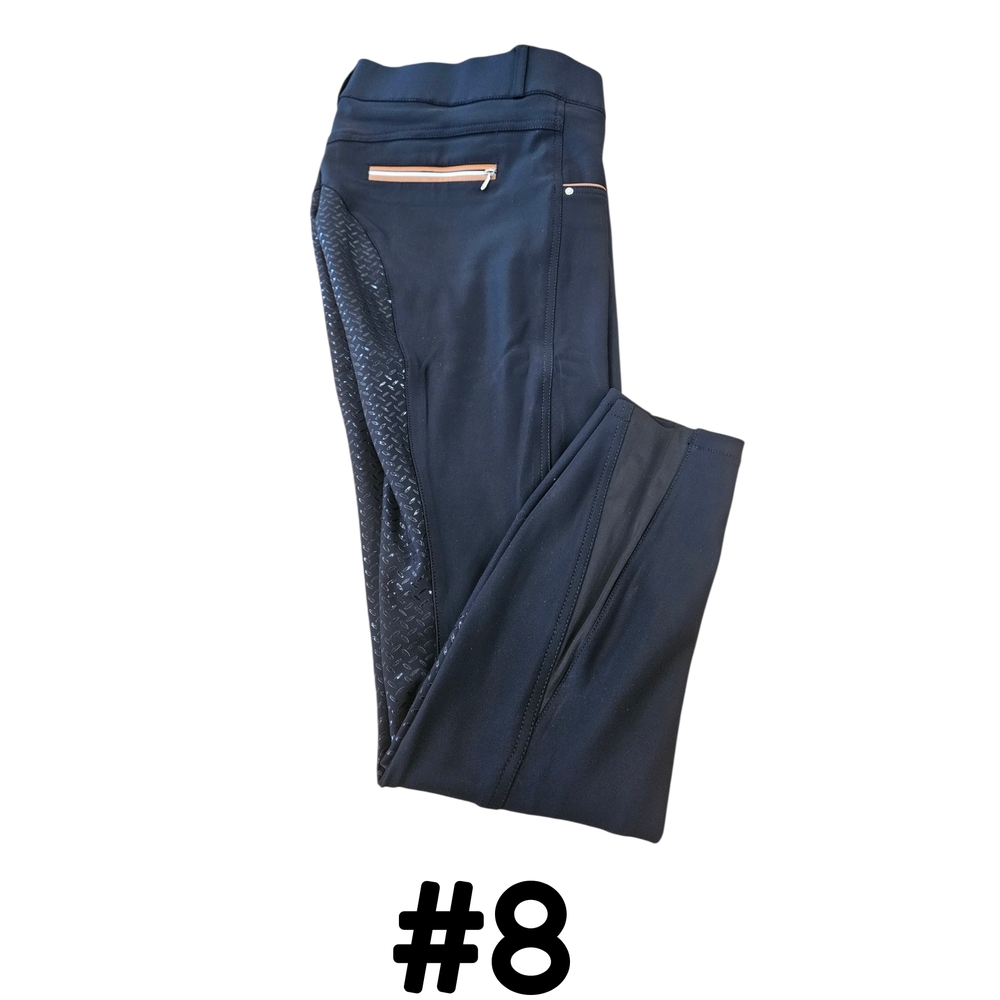 KL Select Gabrielle 30R FS Black/Cognac Riding Breeches - Picture 4 of 5